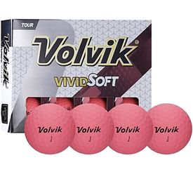 3 Dozen (36) Volvik Vivid Soft Pink Golf Balls