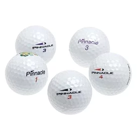 36 Pinnacle Mix White Golf Balls - Recycled 5A/4A