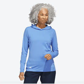 Adidas Ladies Performance Golf Hoodie - Blue