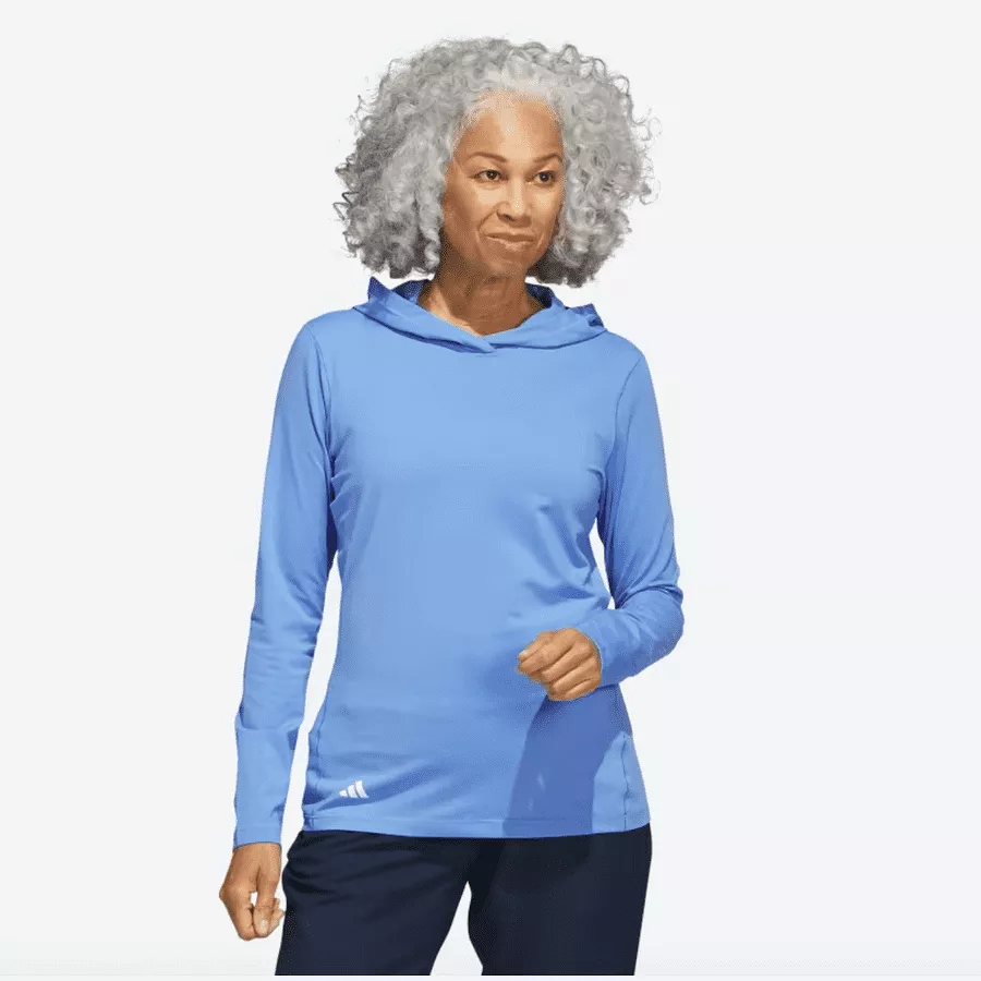 Adidas Ladies Performance Golf Hoodie - Blue