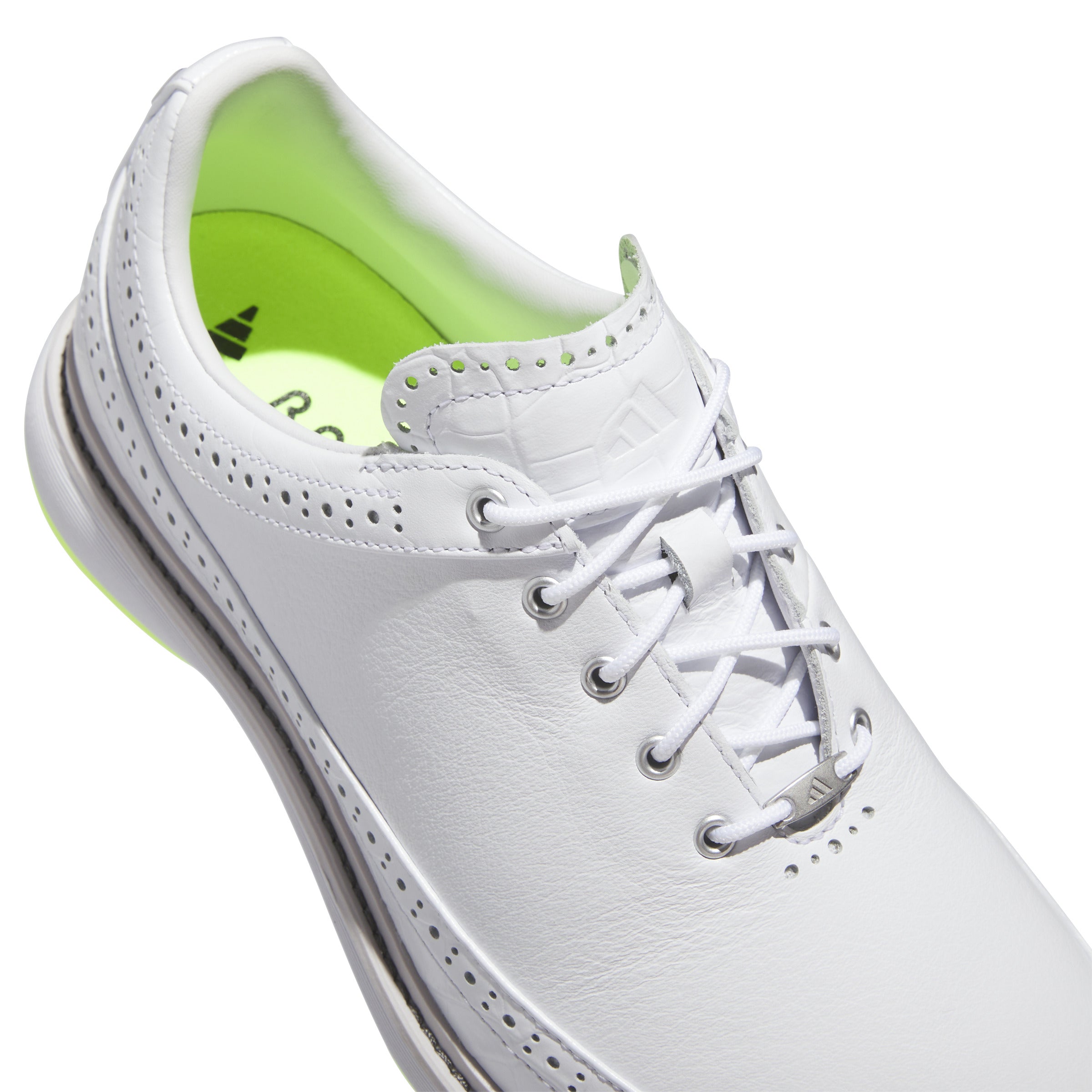 adidas MC80 Spikeless Golf Shoes - White/Lucid Lemon