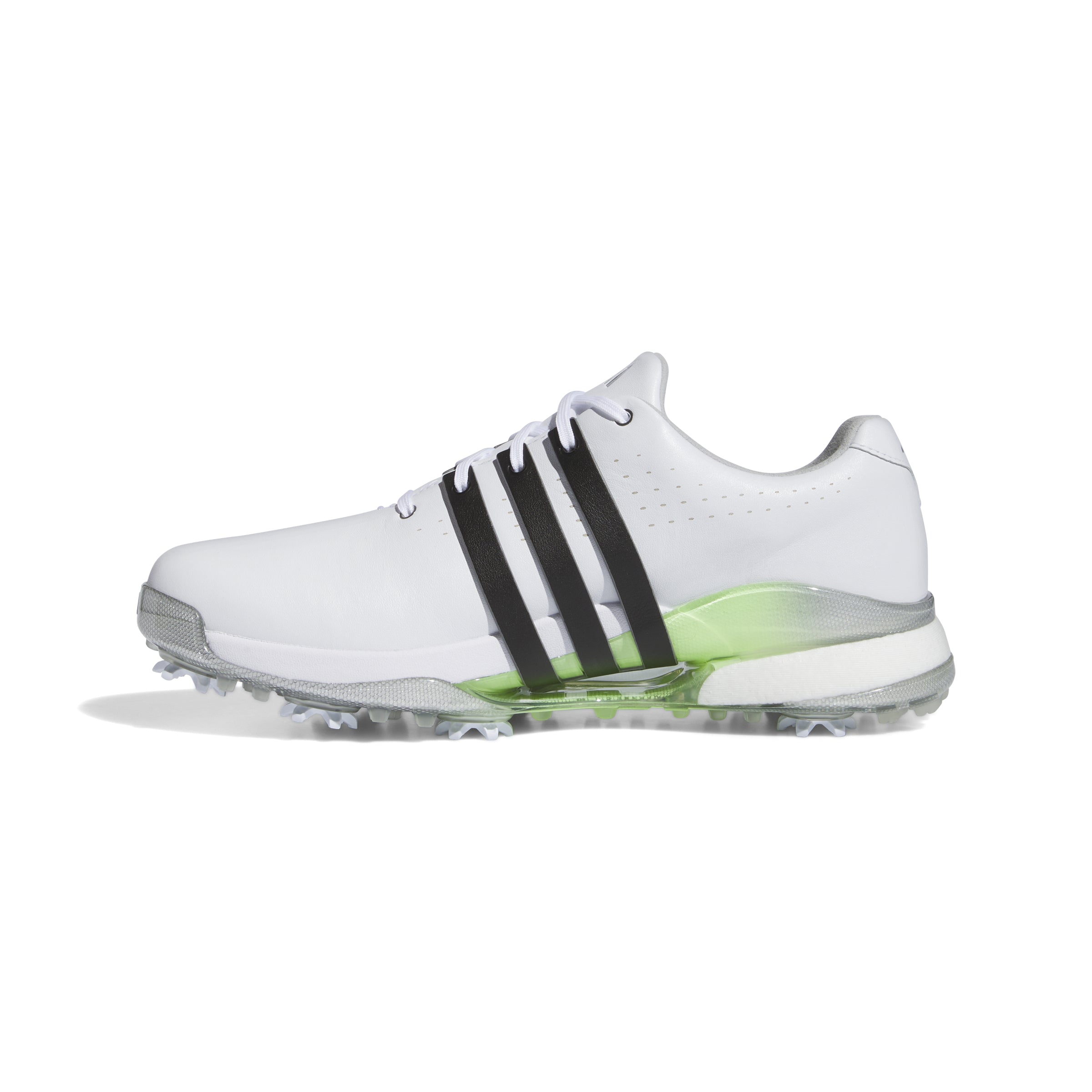 adidas Tour360 24 BOOST Golf Shoes - Cloud White / Core Black / Green Spark