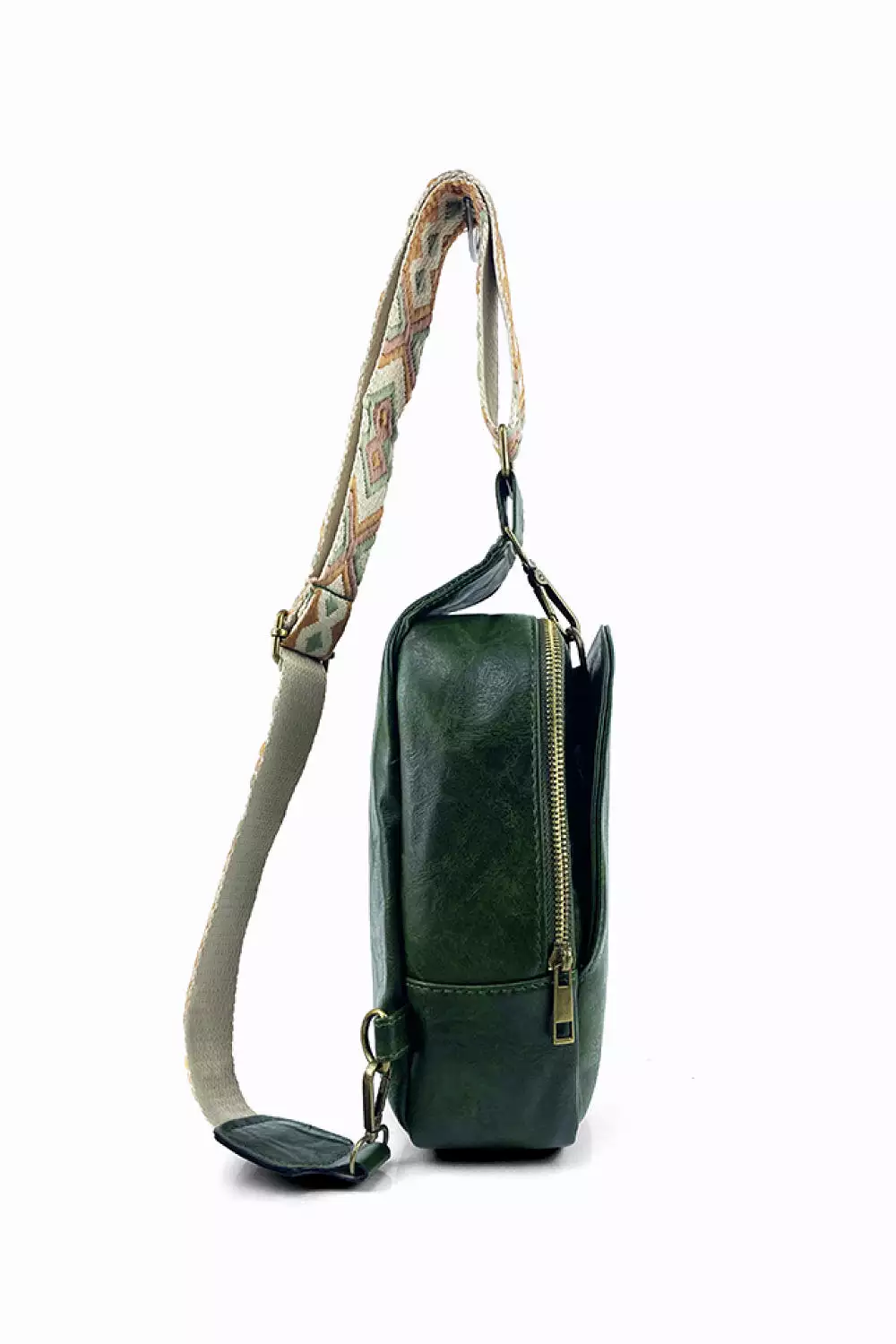 Adjustable Strap PU Leather Sling Bag