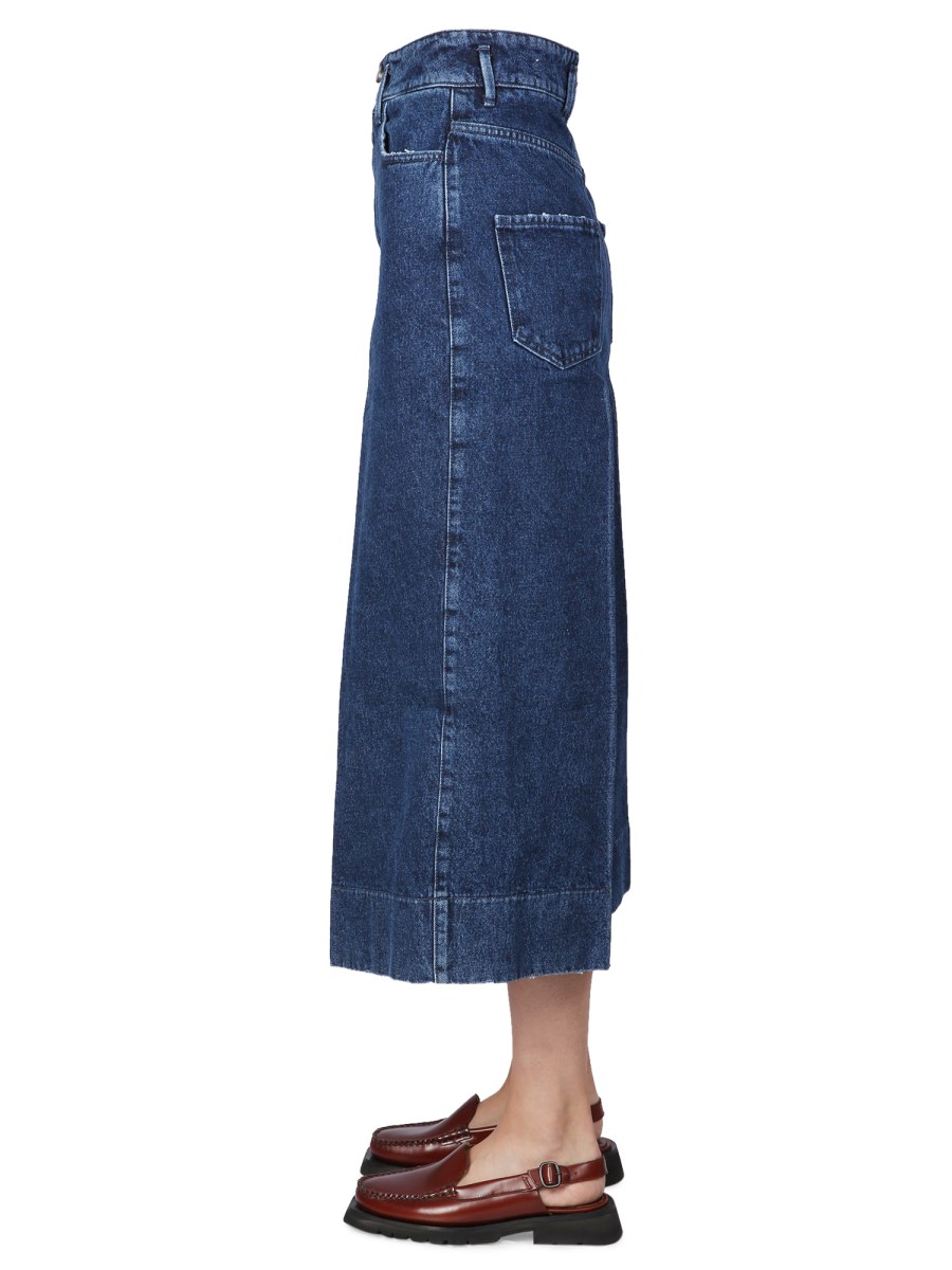 ALYSI      JEANS WIDE LEG IN DENIM DI COTONE