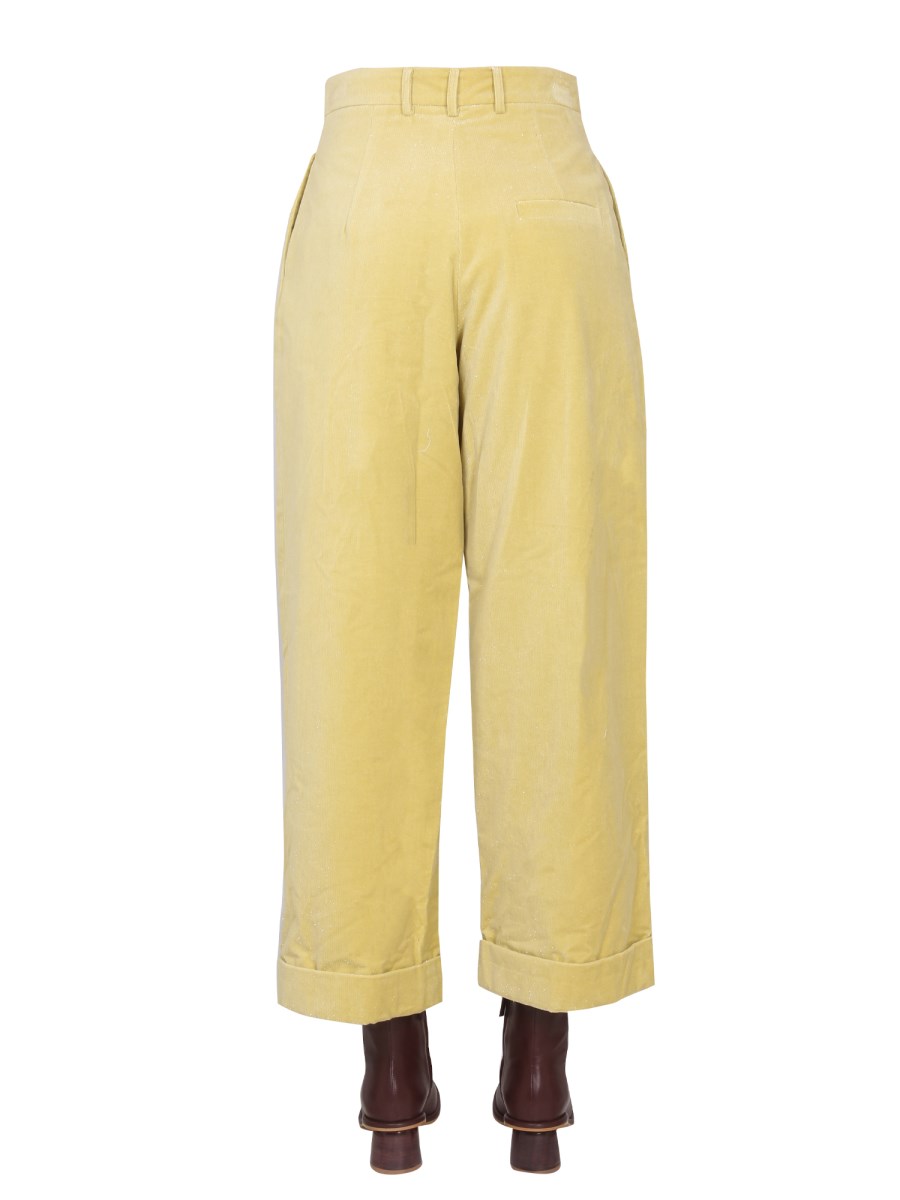 ALYSI      PANTALONE AMPIO VELLUTO LUREX