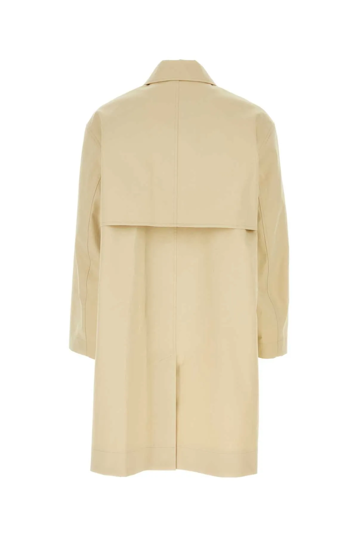 Ami Beige Cotton Overcoat