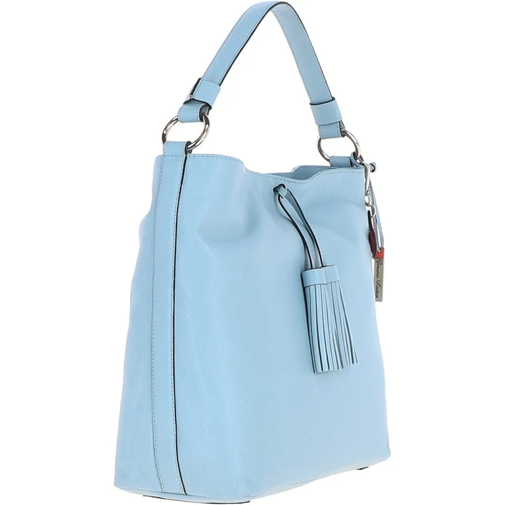 Ashwood Womens Leather Hobo Bag Winter Sky: J-10