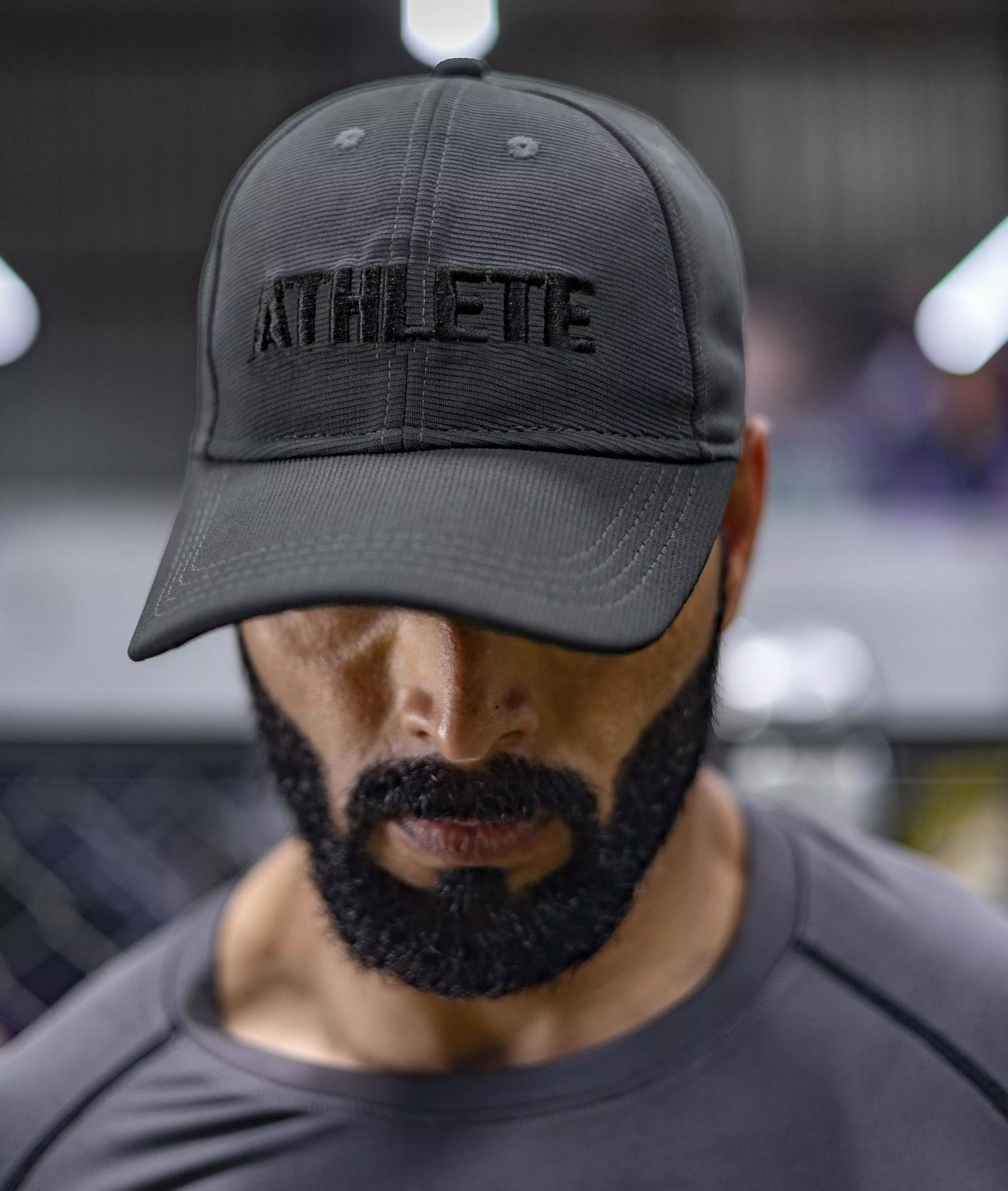 Athlete GymX Cotton Sports Head Caps: Carbon Grey (Adjustable Strap)