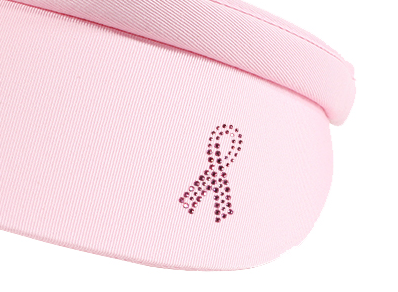 Audrey Pink Ribbon Visor - Powder Pink