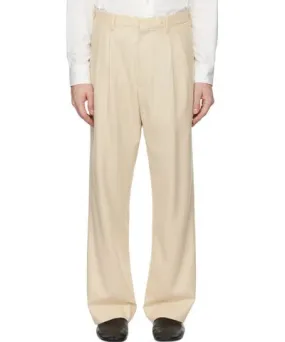 AURALEE Beige Super Light Wool Trousers