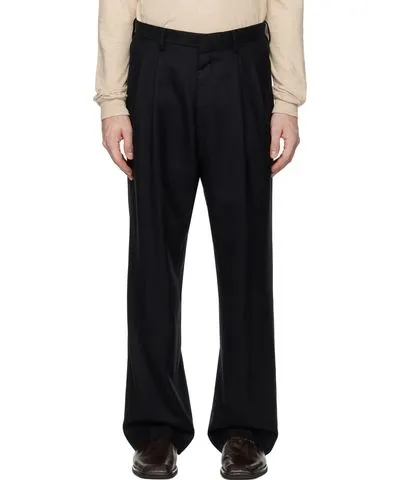 AURALEE Black Super Light Wool Trousers