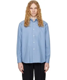 AURALEE Blue Washed Finx Twill Big Shirt