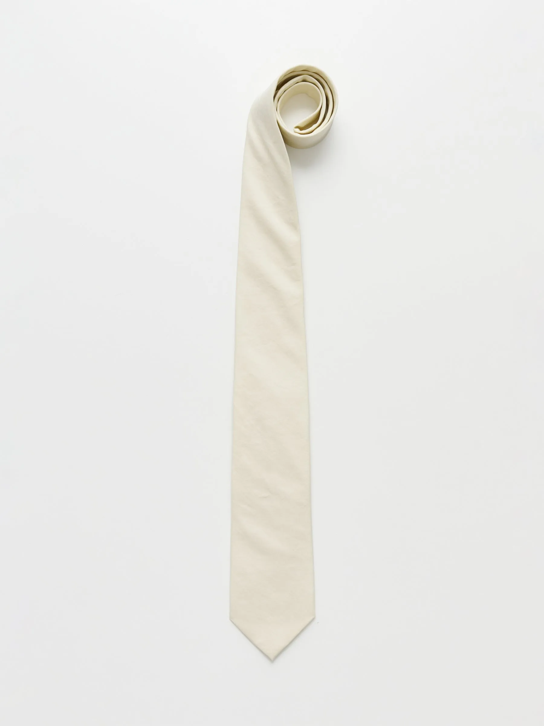 Auralee Washed Finx Twill Tie Light Yellow