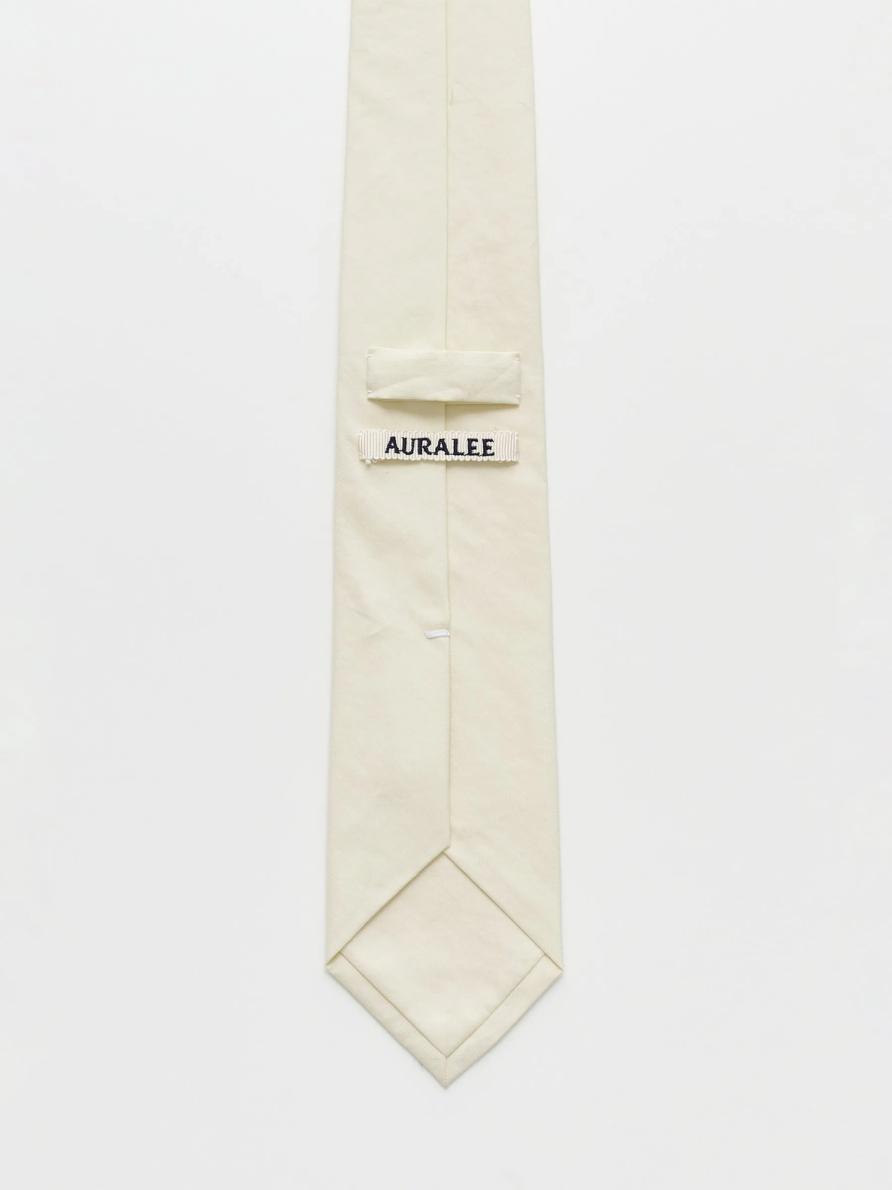 Auralee Washed Finx Twill Tie Light Yellow