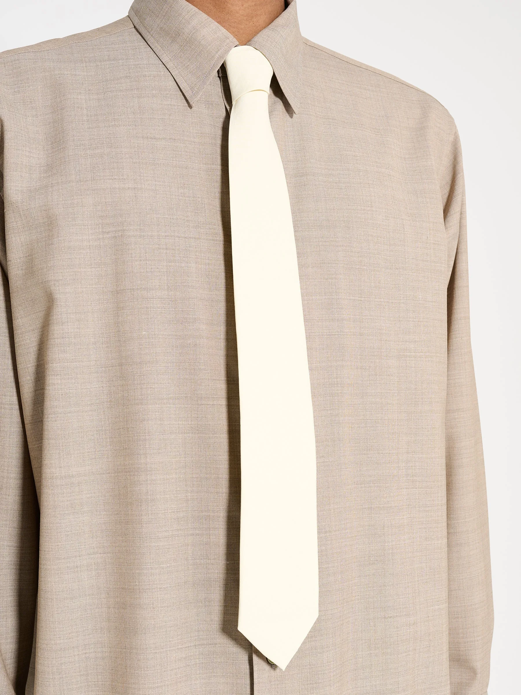 Auralee Washed Finx Twill Tie Light Yellow