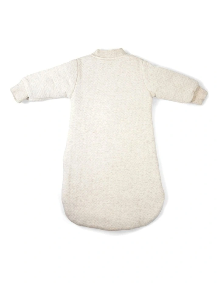 Babystudio Cotton Winter Sleeping Bag with Arms 3.0 Tog (0-6 Months) in Oatmeal/Rumble Jungle