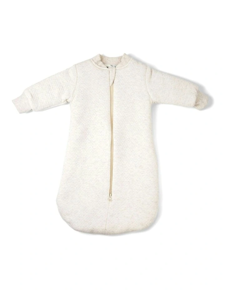 Babystudio Cotton Winter Sleeping Bag with Arms 3.0 Tog (0-6 Months) in Oatmeal/Rumble Jungle