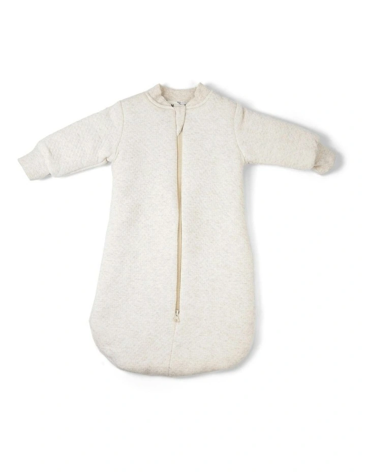 Babystudio Cotton Winter Sleeping Bag with Arms 3.0 Tog (0-6 Months) in Oatmeal/Rumble Jungle