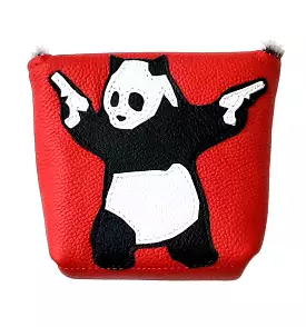 Back In Stock! The Panda With Guns Mallet Putter Cover