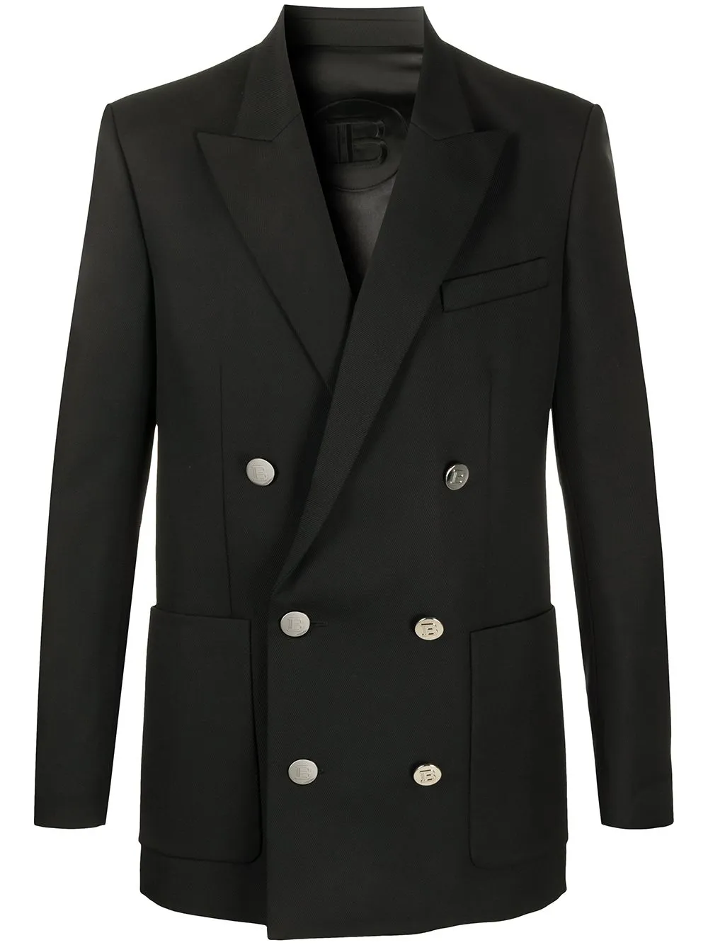 BALMAIN Classic Black Men's Marine Jacket