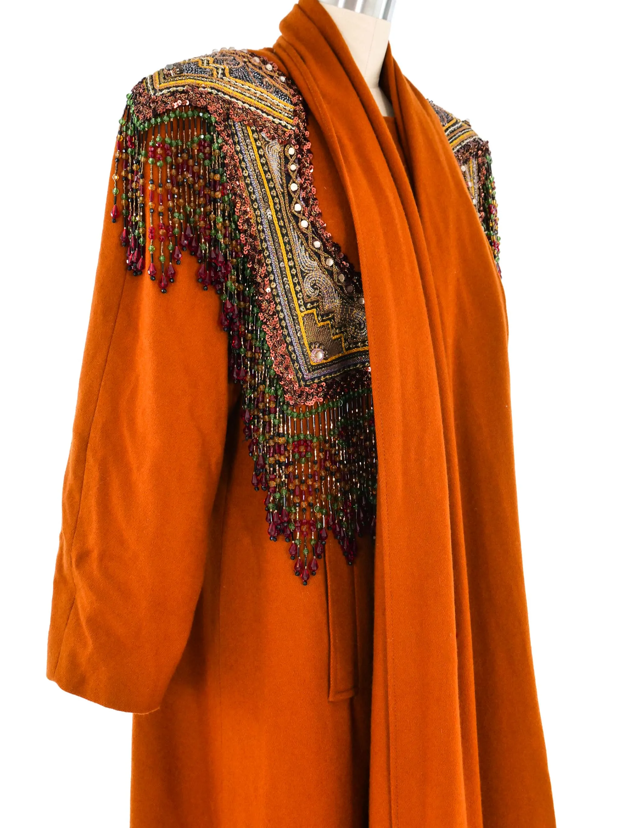 Bead Fringe Overcoat