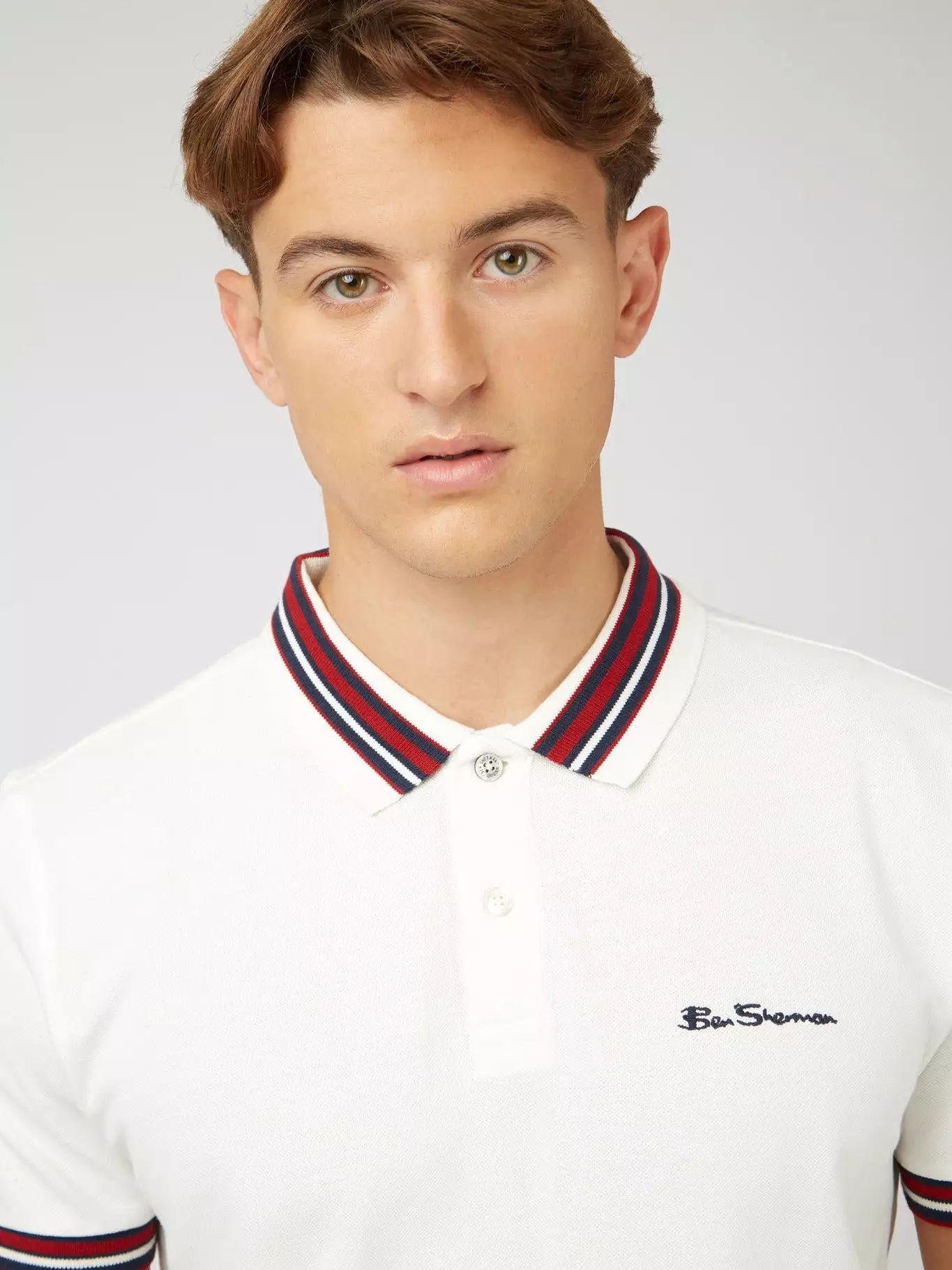 Ben Sherman Mens 'House Collar' Pique Polo Shirt