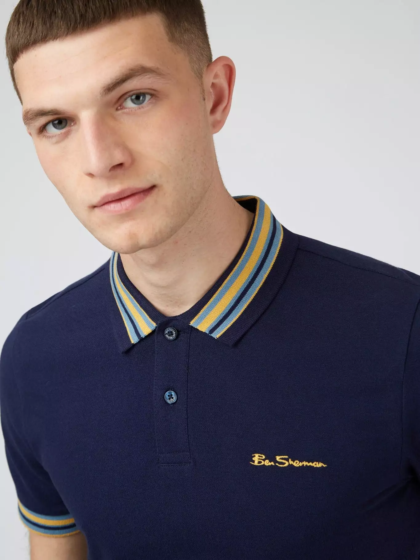 Ben Sherman Mens 'House Collar' Pique Polo Shirt