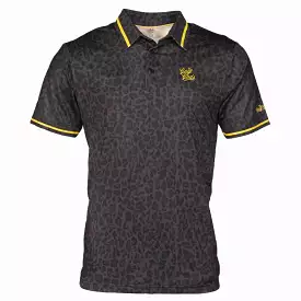 Black Leopard Cool Tech Performance Golf Polo