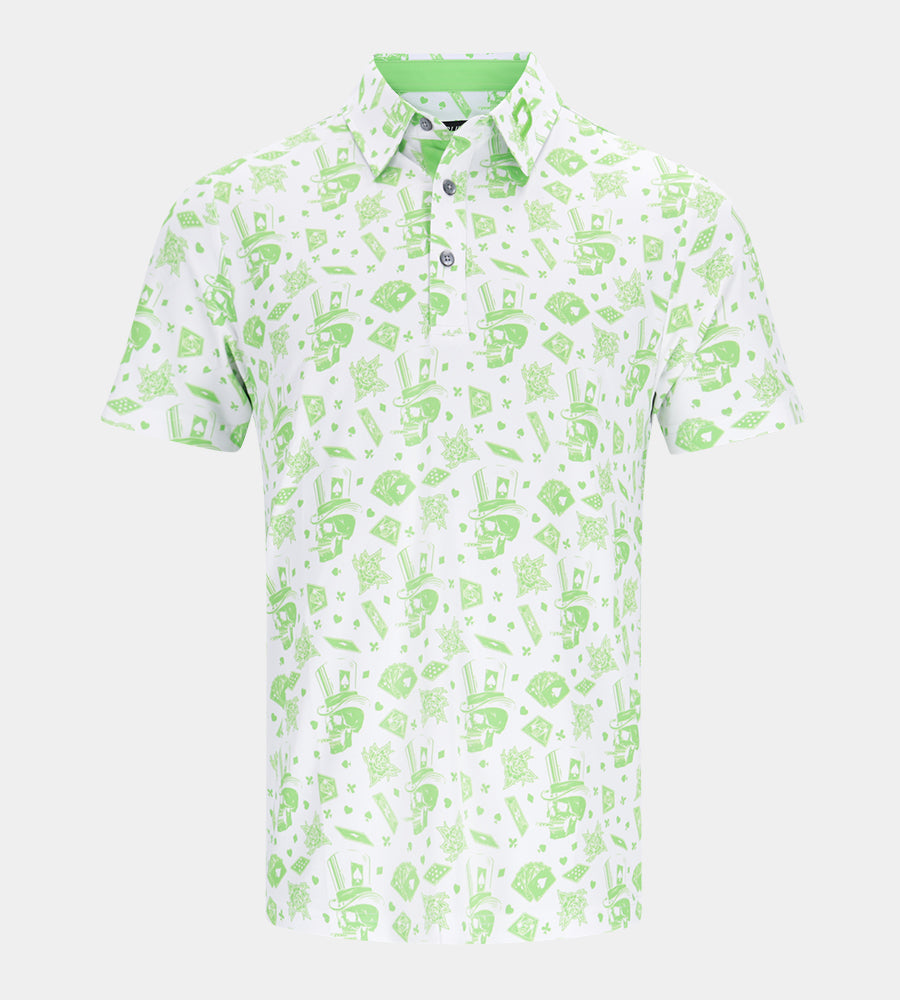 BLACKJACK POLO - WHITE / LIME