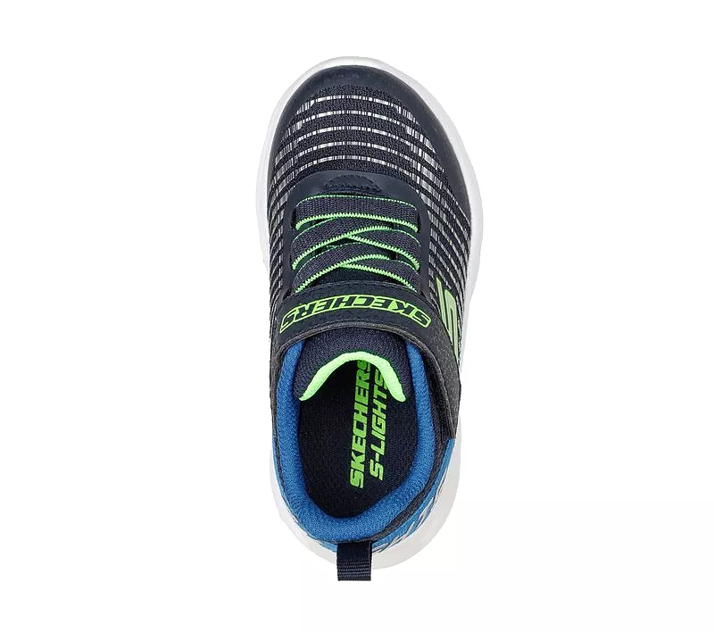 Boy Skechers Trainers Navy Strap Light Up Twisty Brights 401650N/NVBL