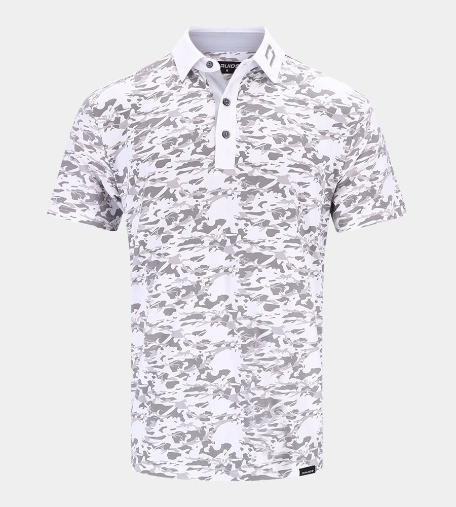 CAMO POLO WHITE