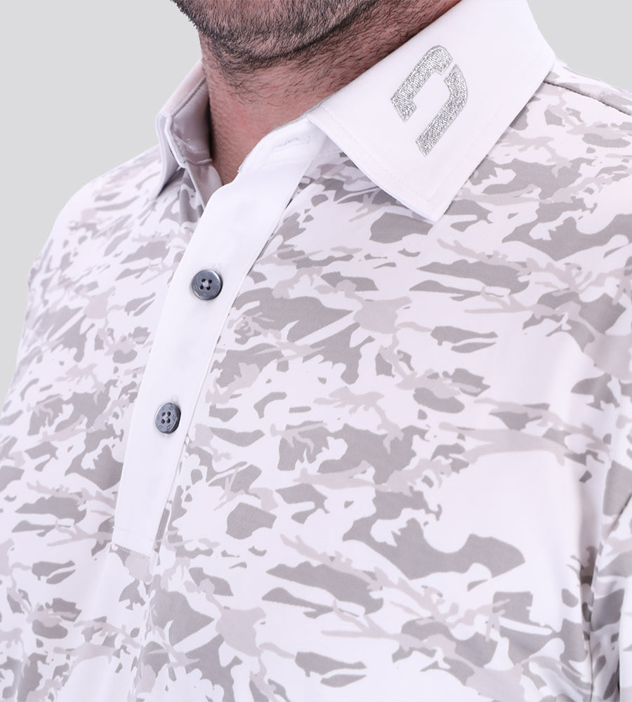 CAMO POLO WHITE