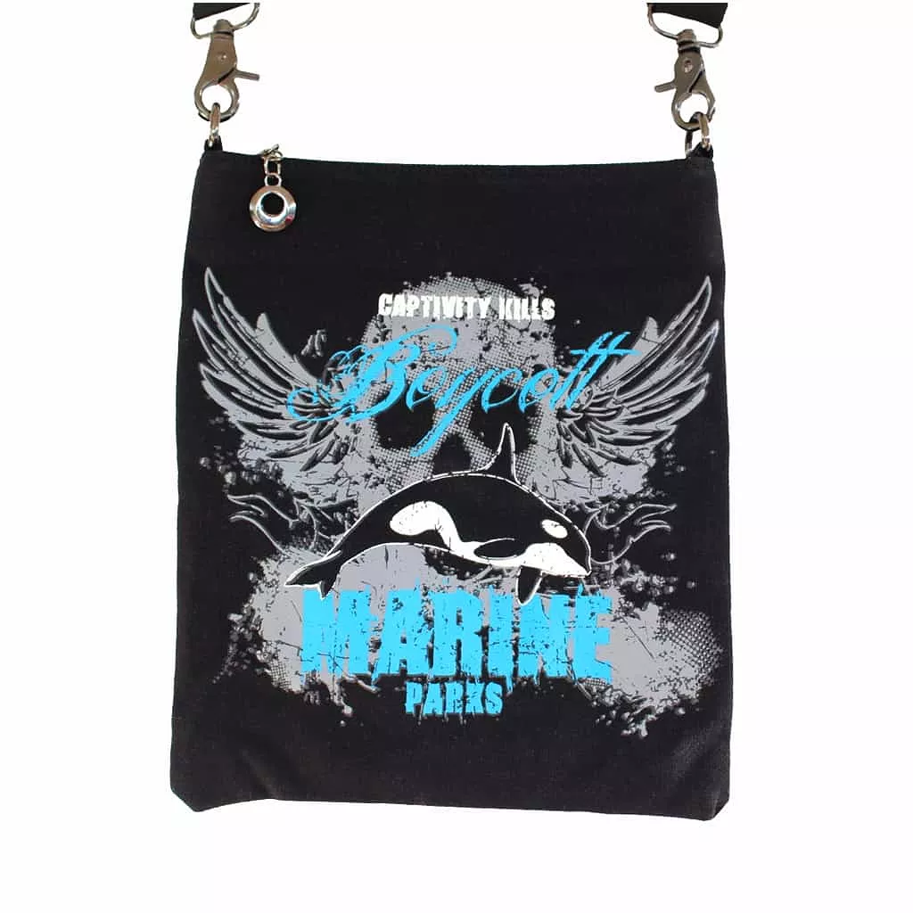 Canvas Cross Body Bag Boycott Marine Parks