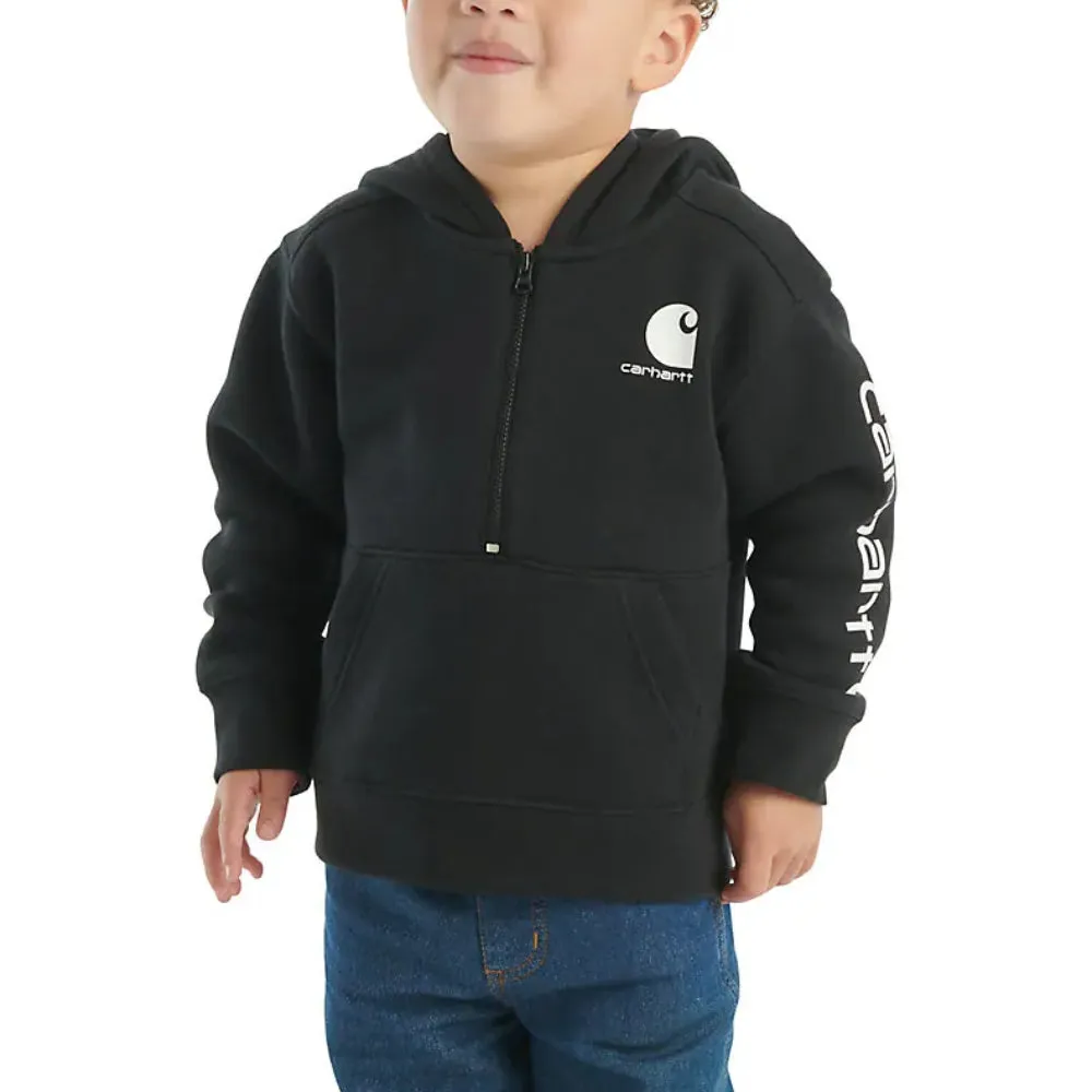 Carhartt Boys Half-Zip Sweatshirt | Black | Outerwear