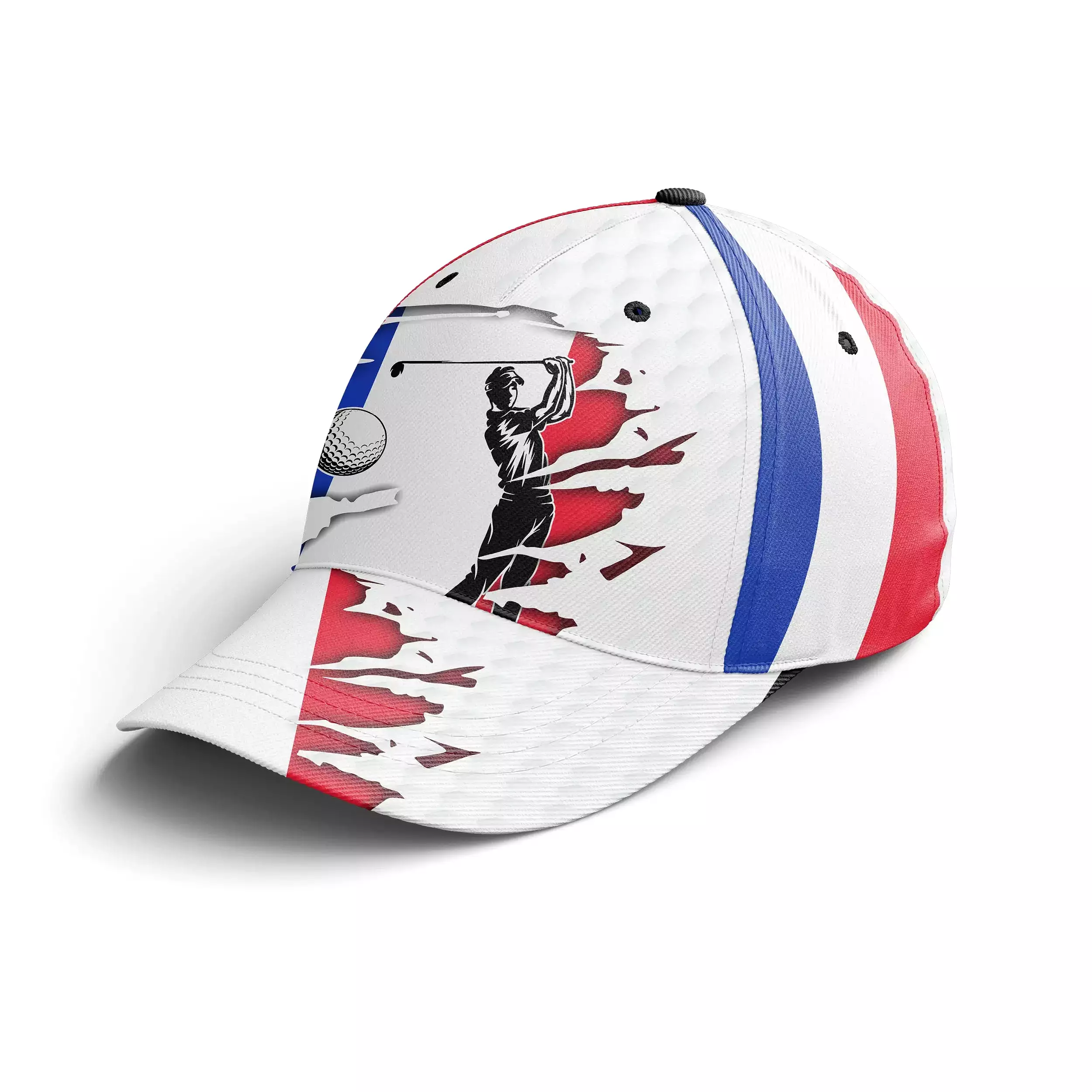 Chiptshirts - Casquette De Golf Performance, Motifs Balle de Golf, Drapeau France, Cadeau Idéal Pour Fans De Golf - CTS26052237