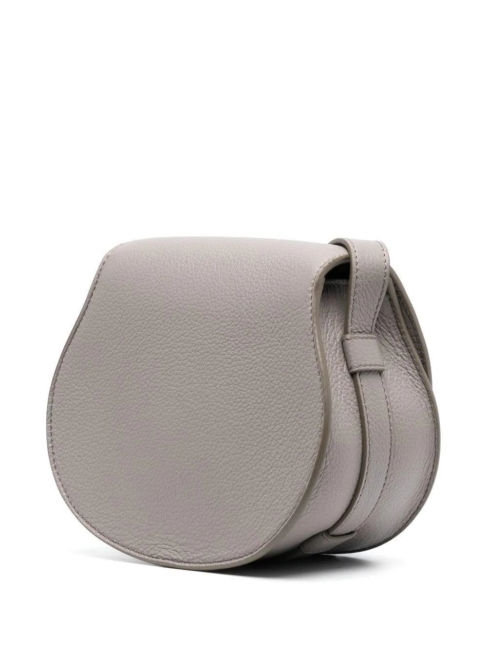 CHLO Women's Elephant Grey Leather Small Saddle Shoulder Bag Fall/Winter 2023