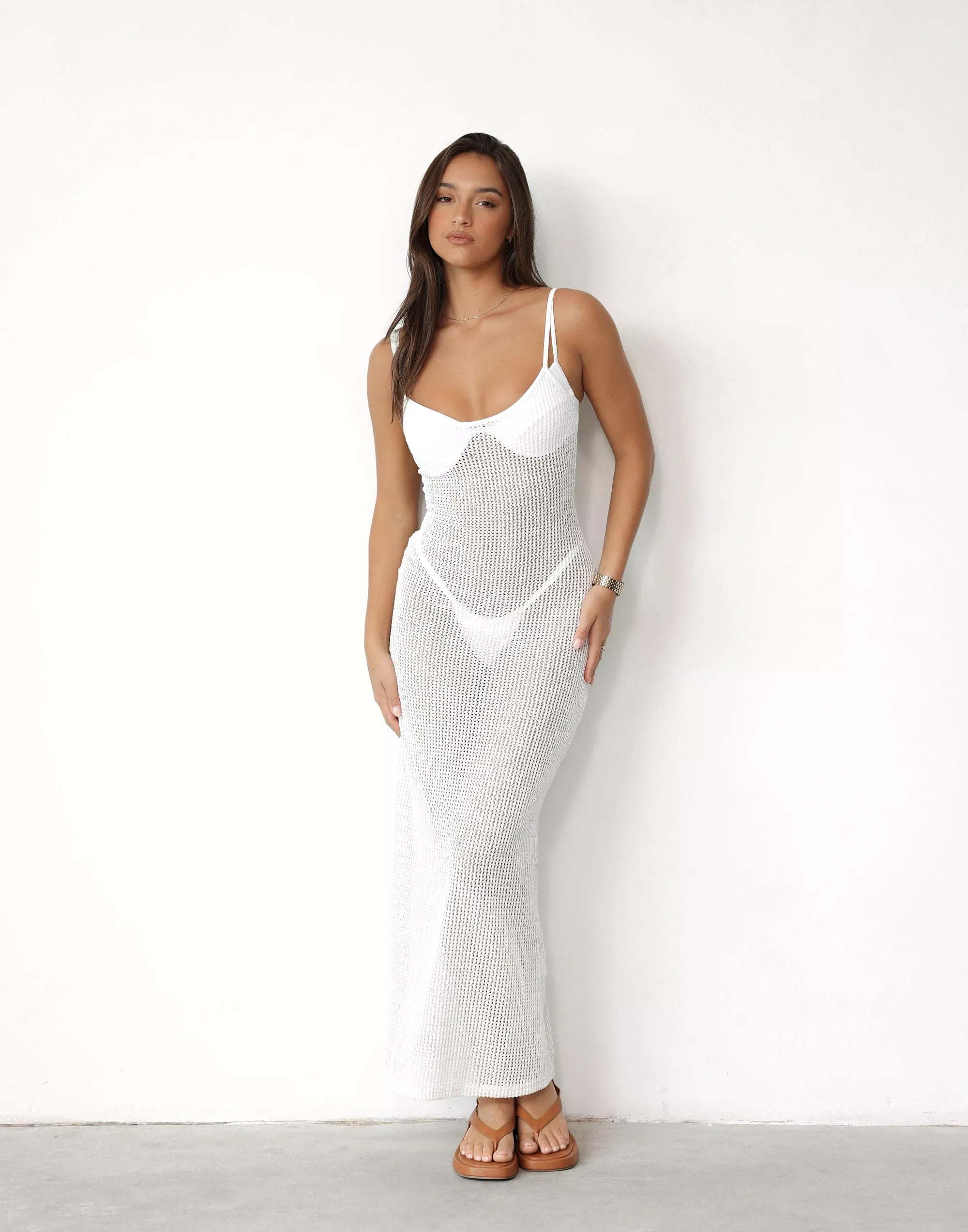 Claira Maxi Dress (White)