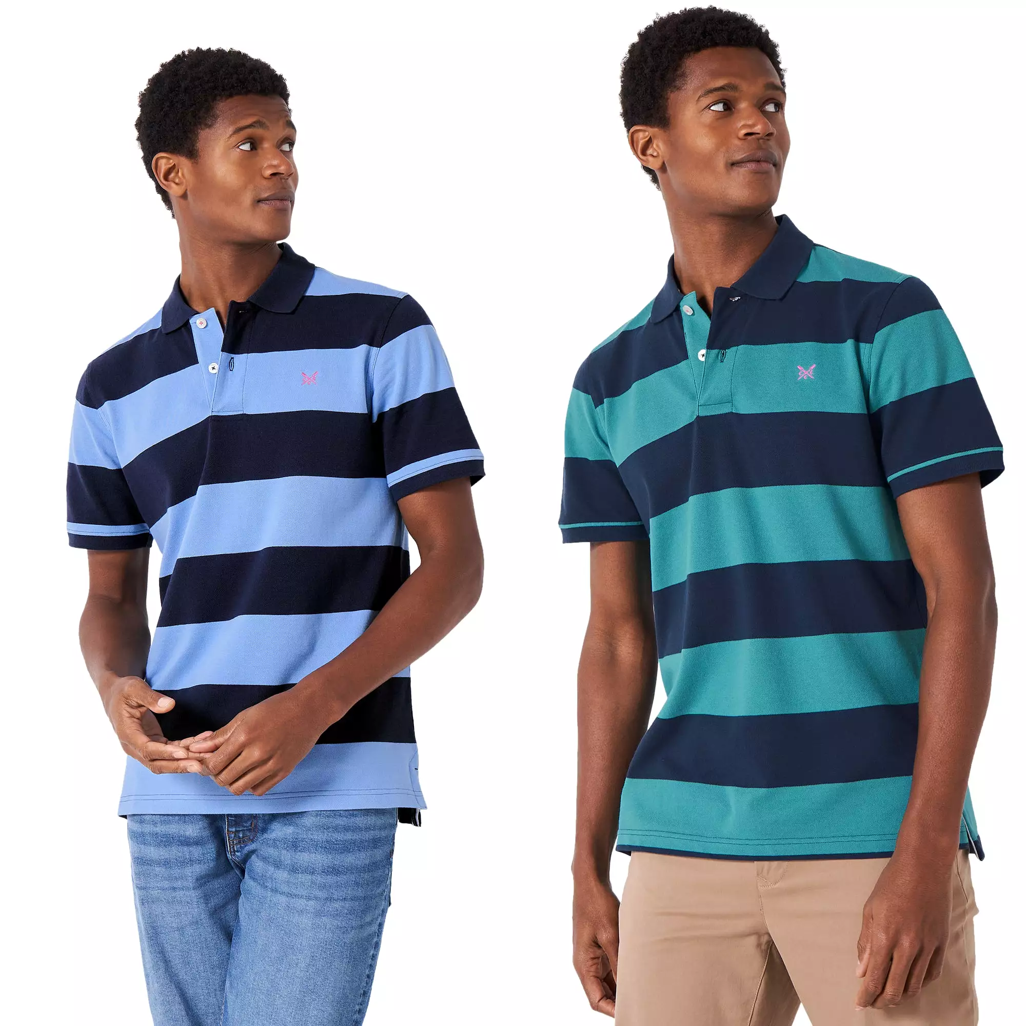 Crew Clothing Mens Heritage Stripe Polo Shirt