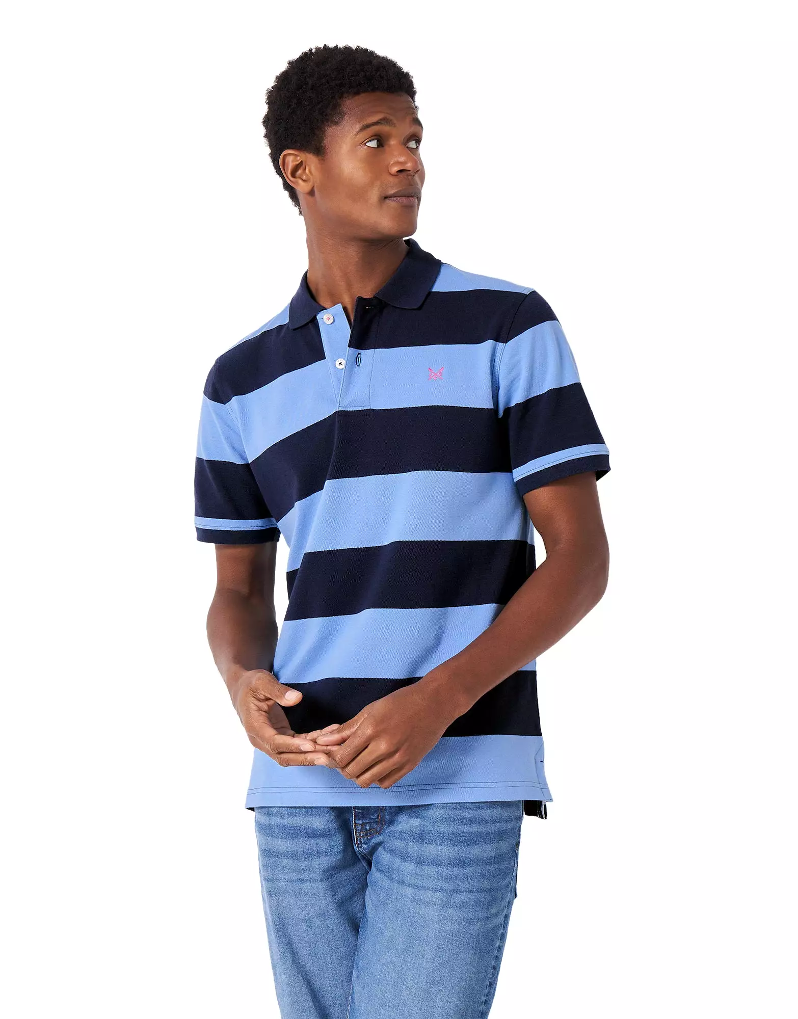 Crew Clothing Mens Heritage Stripe Polo Shirt