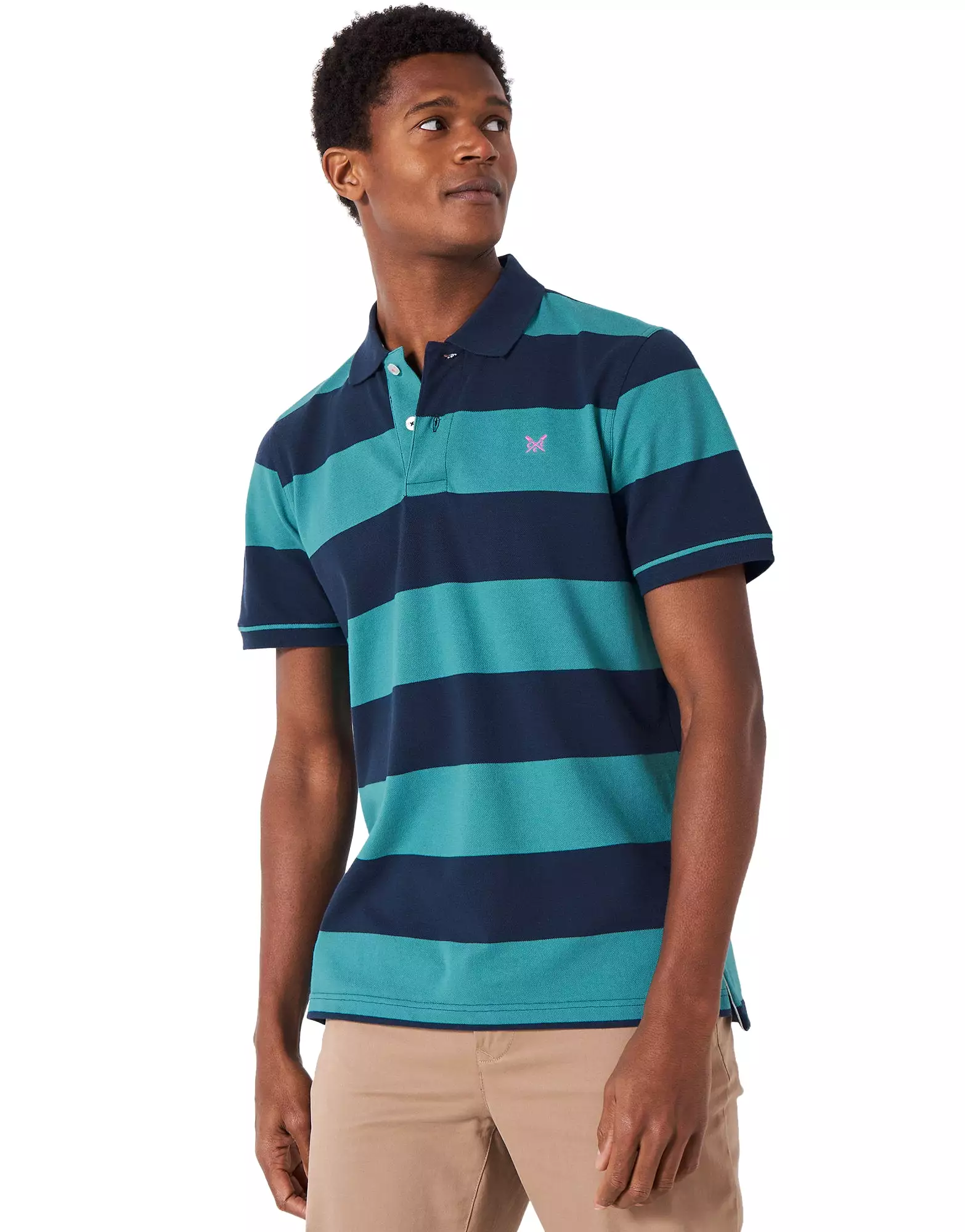 Crew Clothing Mens Heritage Stripe Polo Shirt