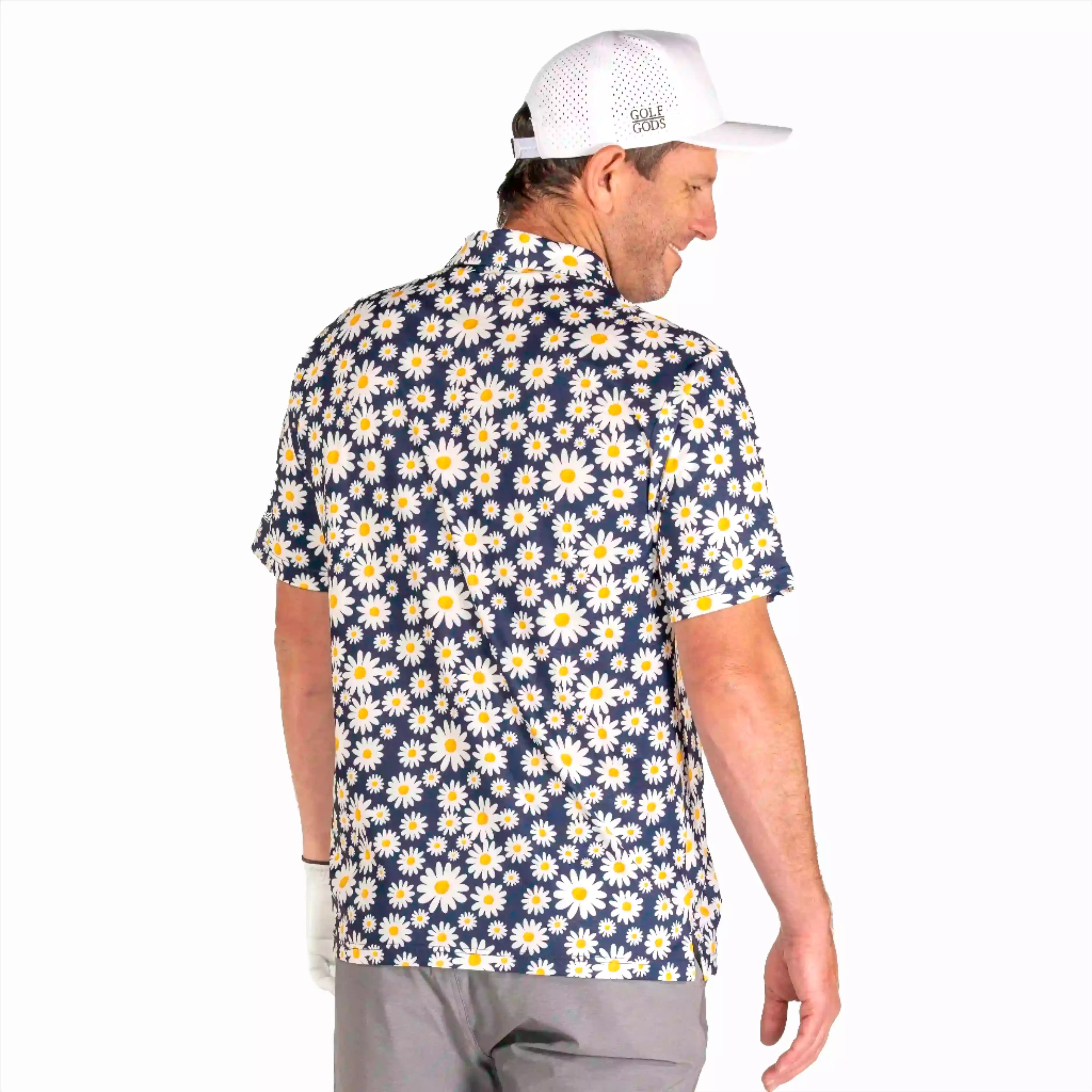 Daisy Flower Cool Tech Performance Golf Polo