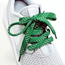 Dashing Golf Shoe Laces Green With White