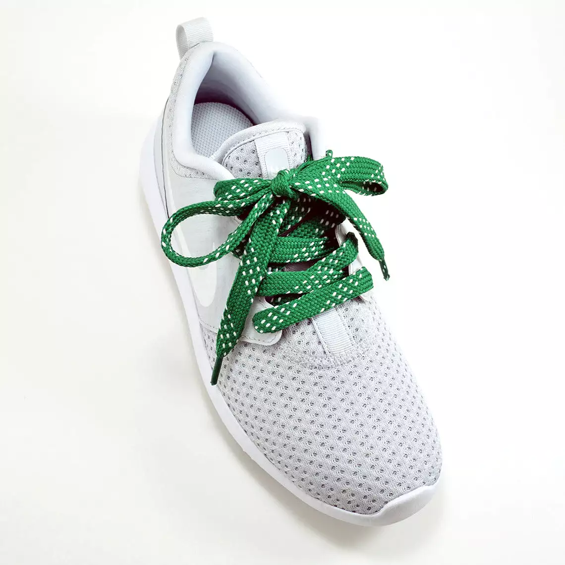 Dashing Golf Shoe Laces Green With White