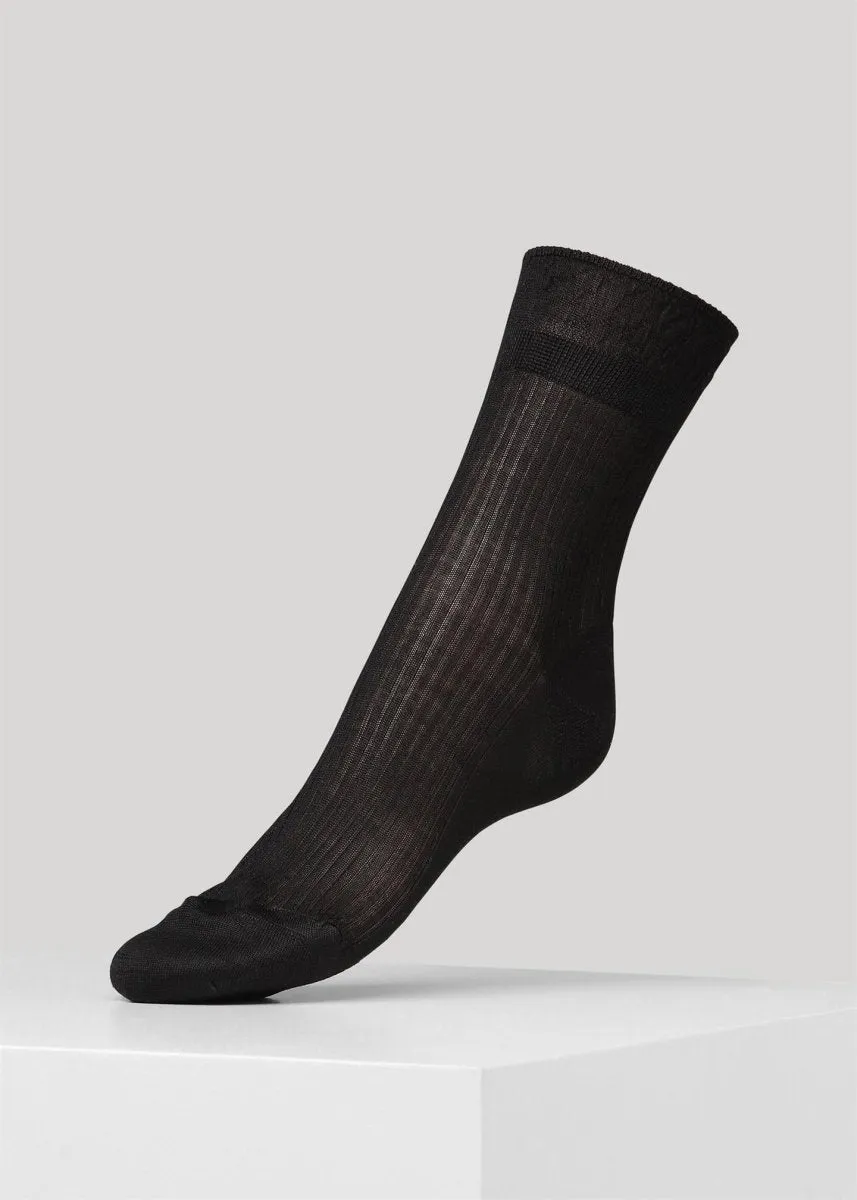 Dear Denier IDA silk sock Black