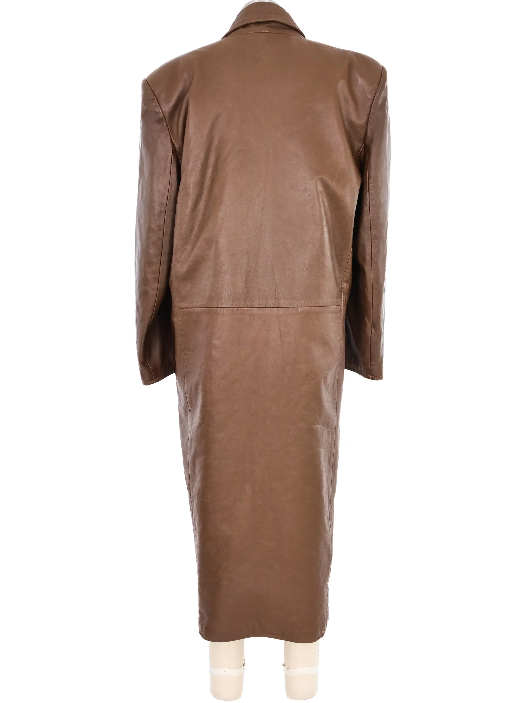 Fendi Caramel Leather Overcoat