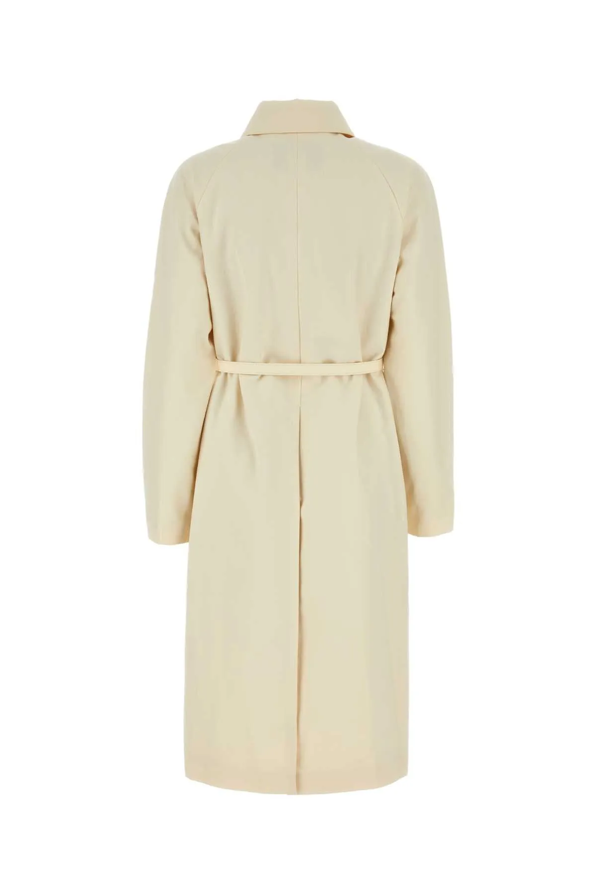 Fendi Ivory Jacquard Overcoat