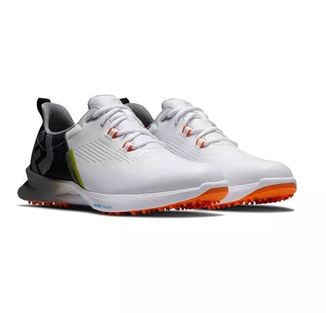 Footjoy Fuel Men's Spikeless Golf Shoe White/Black/Orange 55443