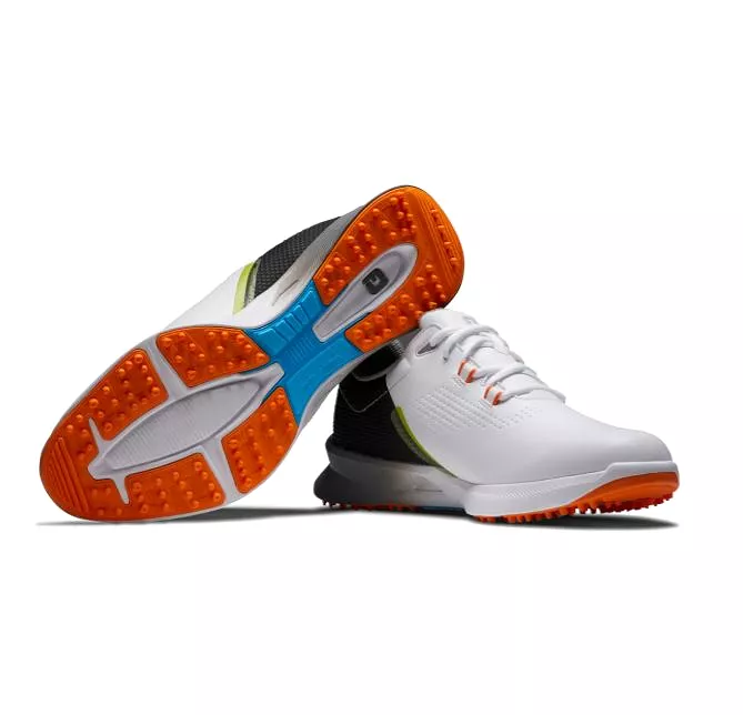 Footjoy Fuel Men's Spikeless Golf Shoe White/Black/Orange 55443