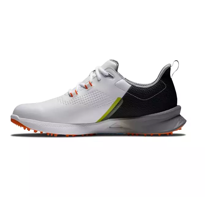 Footjoy Fuel Men's Spikeless Golf Shoe White/Black/Orange 55443