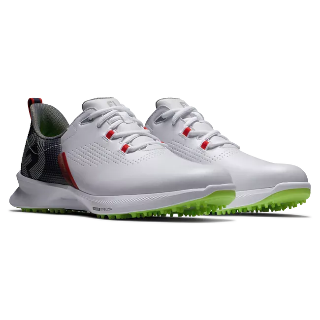 Footjoy Fuel Men's Spikeless Golf Shoe White/Navy/Lime 55452